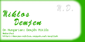 miklos demjen business card